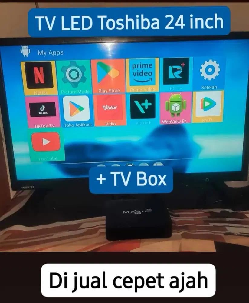 TV LED Toshiba 24 inch dan TV Box