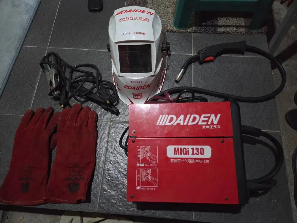 Daiden MIGi 130 Travo Mesin Las CO2 MiG MAG Flux Core Tanpa Gas 130A