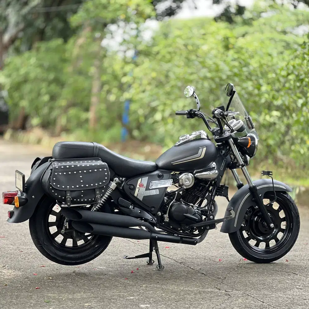 KM 7K AJA! BENELLI MOTOBI 200 EFI 2023 HITAM PAJAK PANJANG KAYAK BARU
