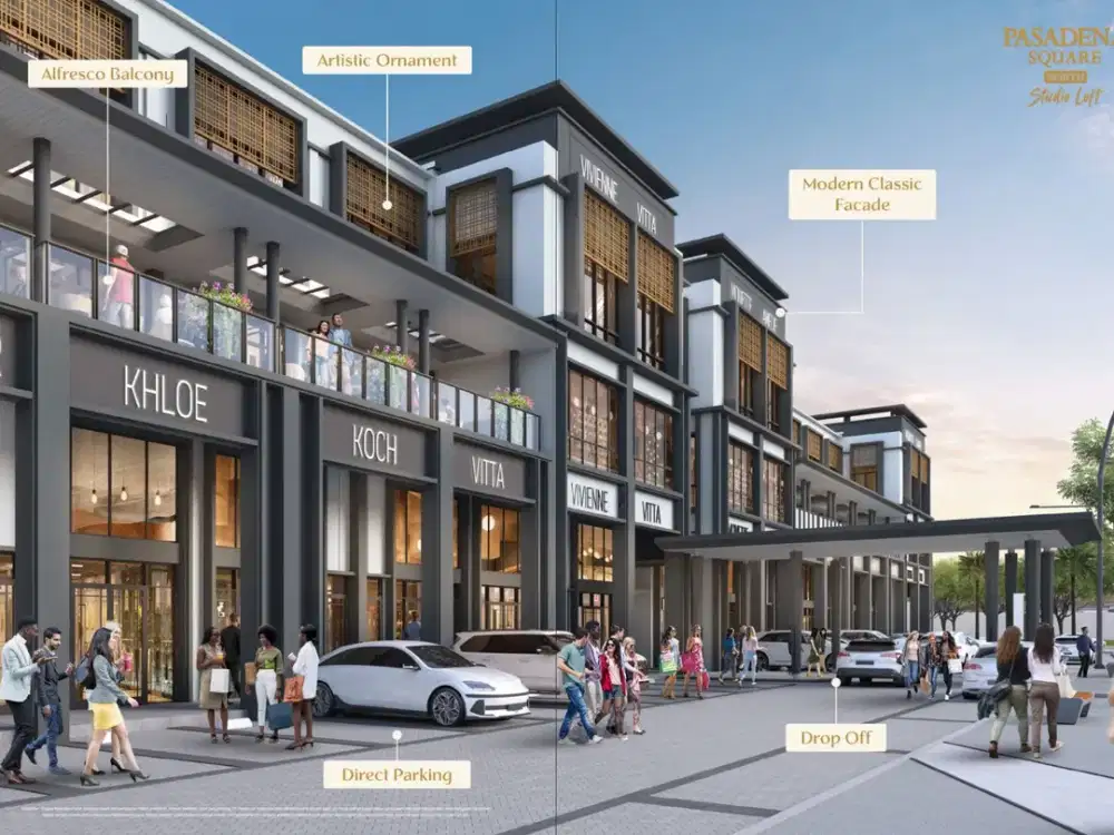 Ruko Double Facade Pasadena Square North – Visibilitas Maksimal untuk Bisnis