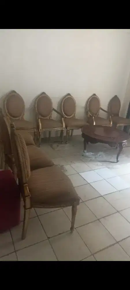 Dijual Murah 8 Kursi Makan Jati, Model Davinci