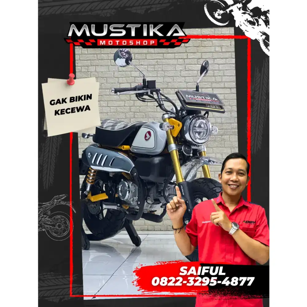 Odo 1rb Simpenan!!Honda Monkey 2023 Plat jatim Warna Favorit-Mustika