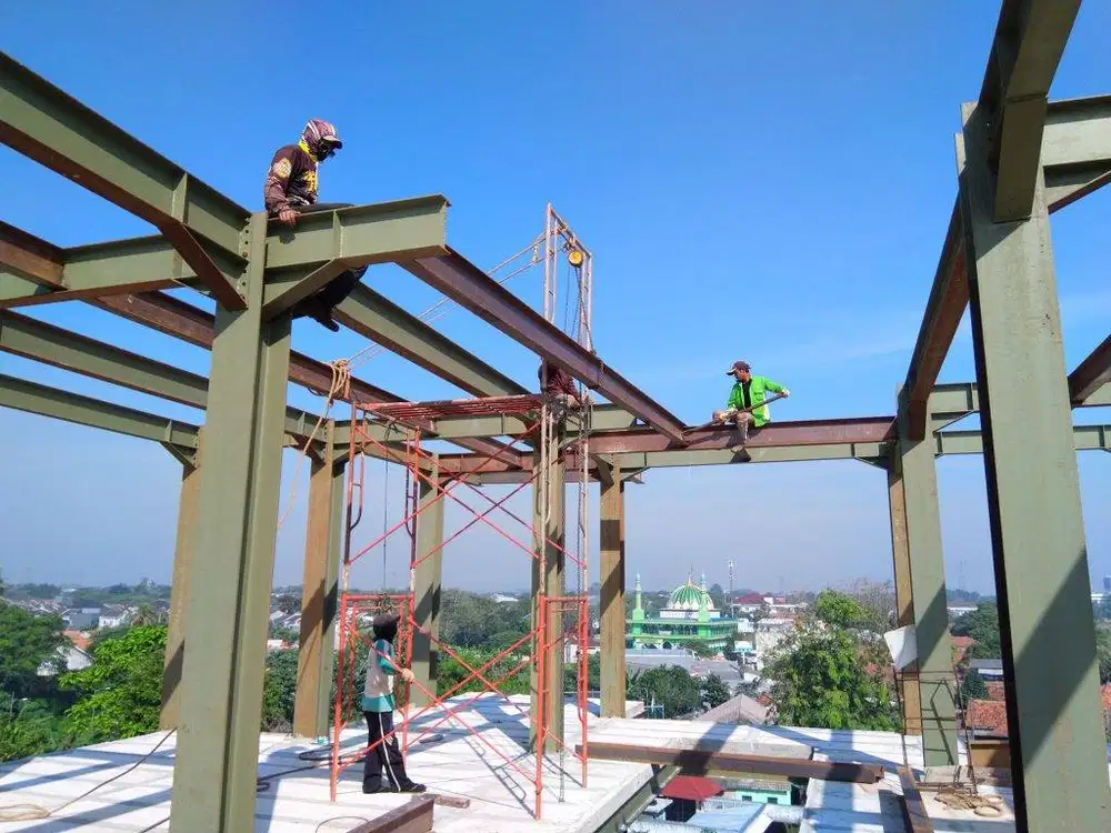 Konstruksi bangunan Rangka Baja WF - Tigadara teknik
