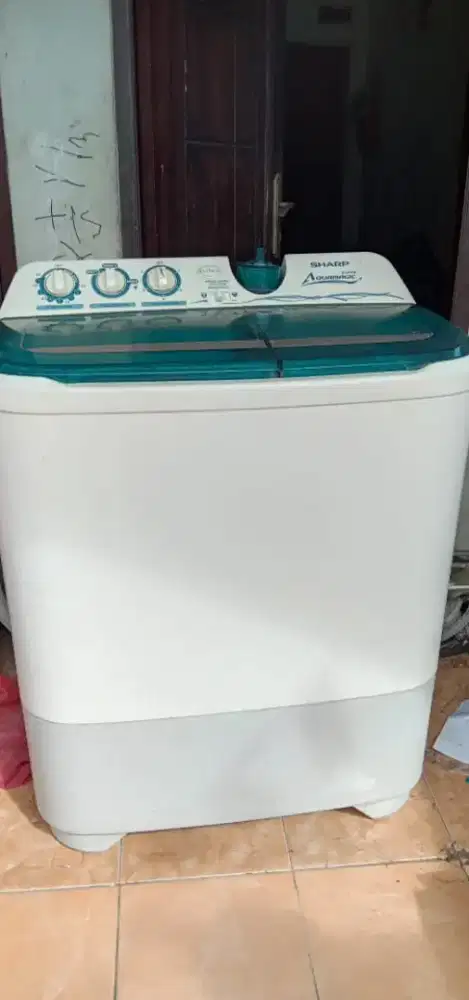 Jual mesin cuci merek Sharp 10kilo bodi mulus