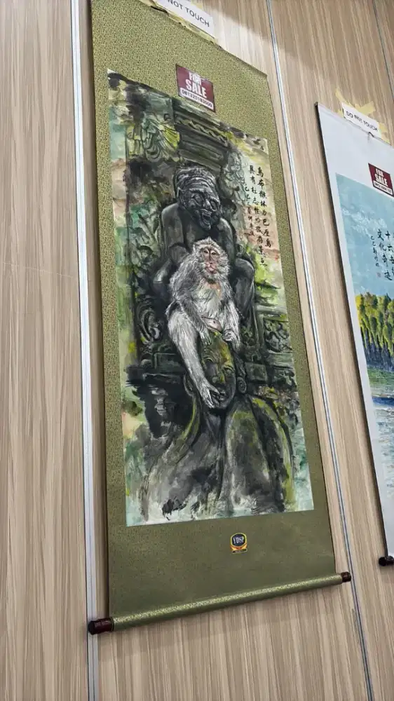 Lukisan monyet Ubud bali