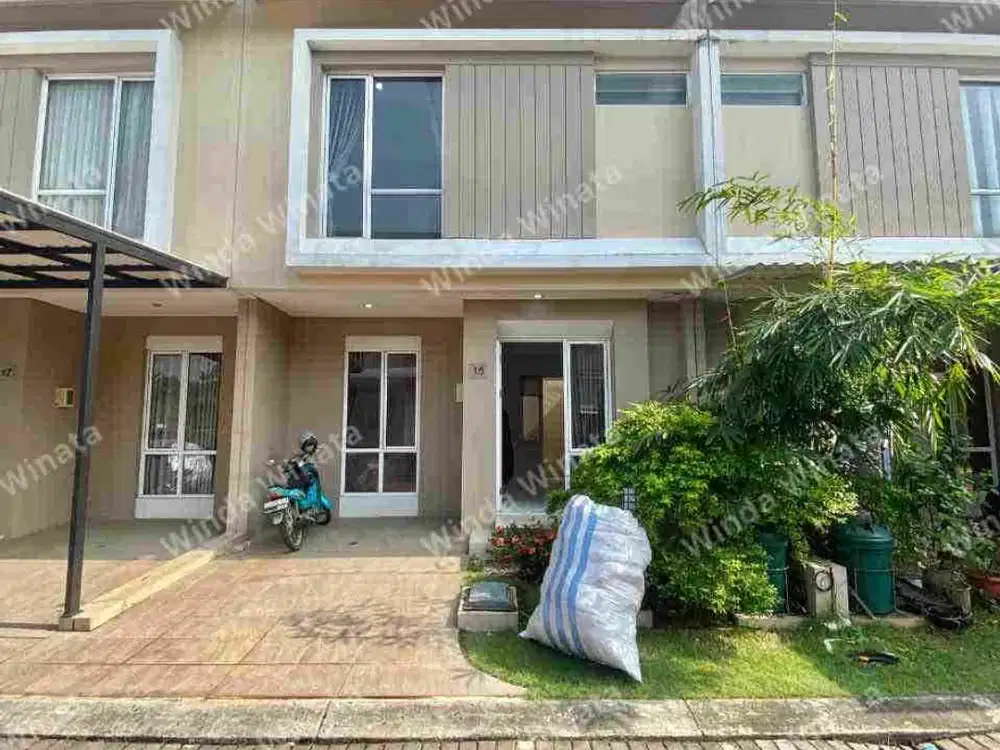 disewakan rumah 2lt di gading serpong semi furnish siap huni bebas banjir lokasi asri.