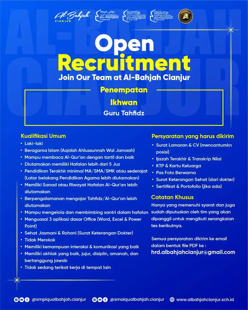 Mari Bergabung Bersama Al-Bahjah Cianjur Menapaki Jalan Rasulullah
