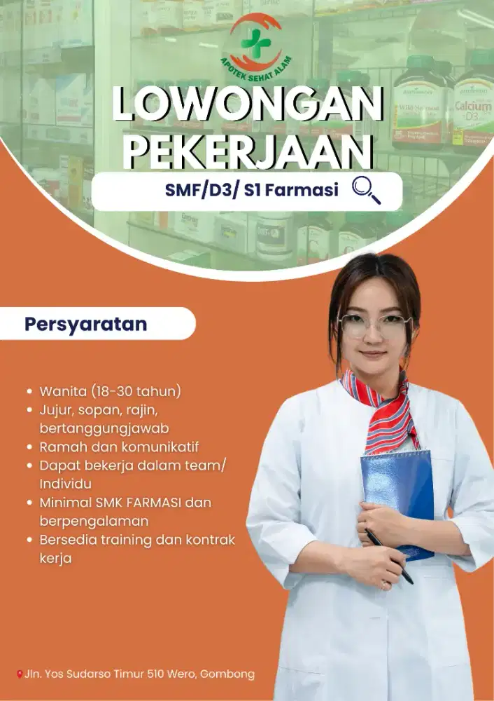 Lowongan pekerjaan apotek sehat alam