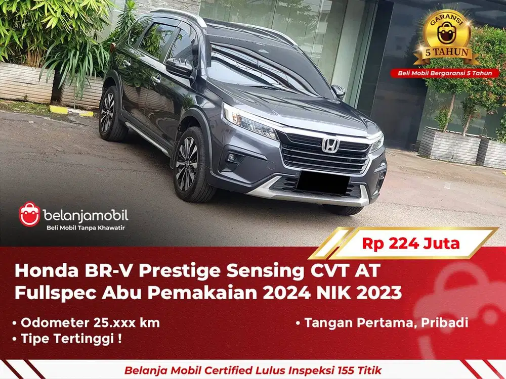 [ GARANSI 5TH ] Honda BR-V BRV BR V Prestige CVT AT Fullspec 2023 2024