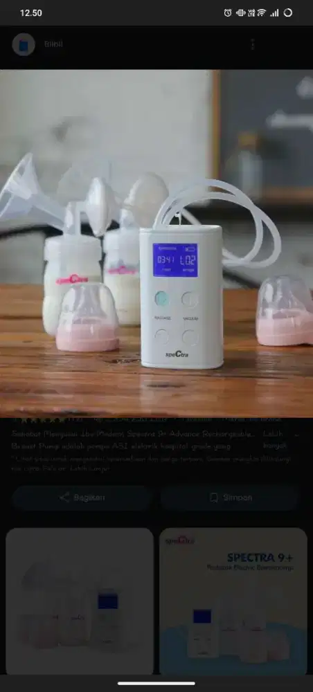 DIJUAL MURAH POMPA ASI SPECTRA 9+ PLUS, KONDISI LIKE NEW!!!