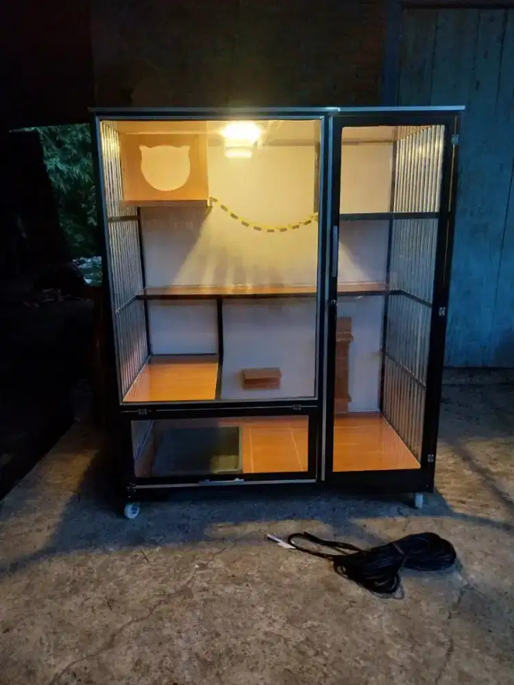 Kandang Kucing alumunium gratis ongkir