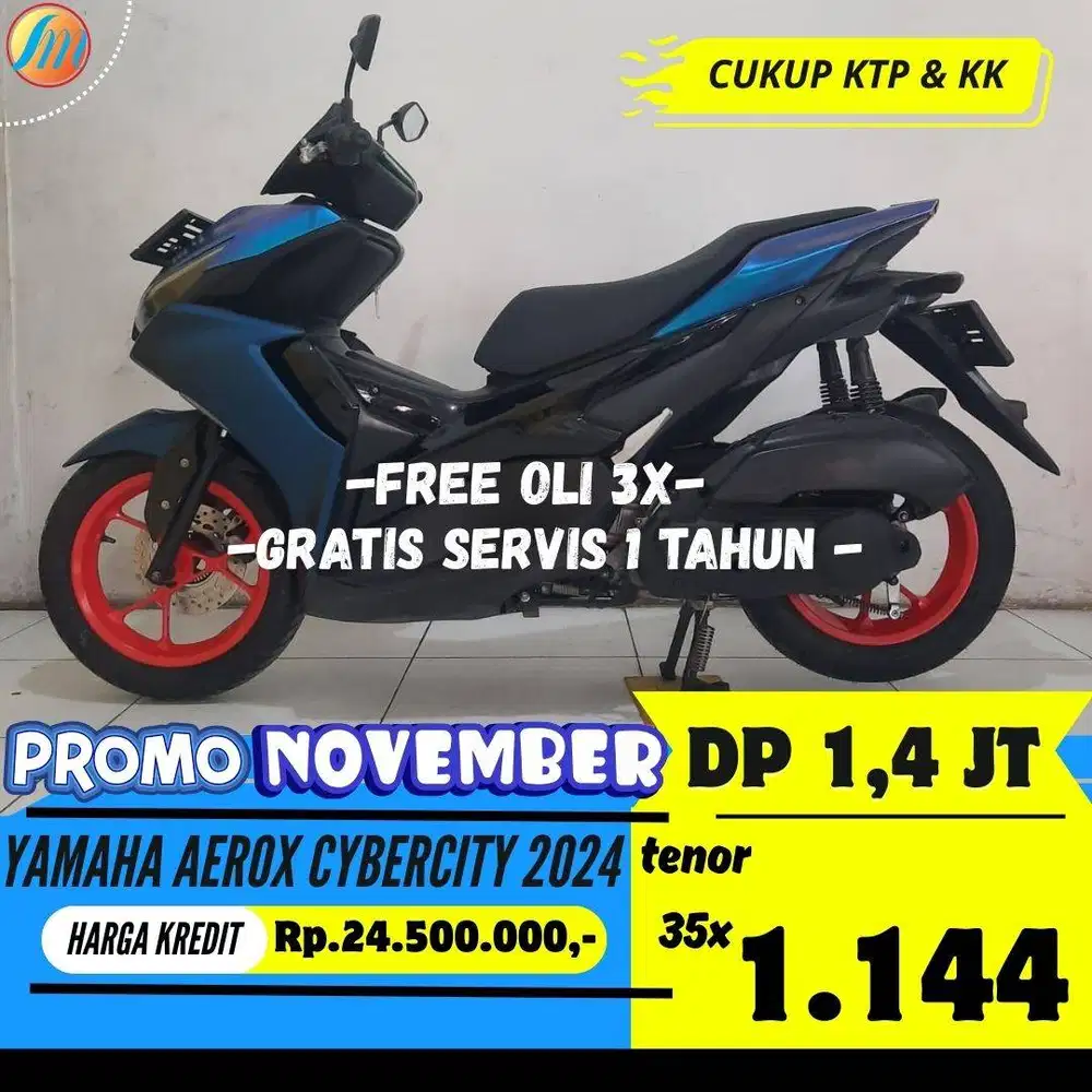 DP 1,4JUTA KREDIT YAMAHA AEROX CYBERCITY 2024 ANGSURAN TERJANGKAU