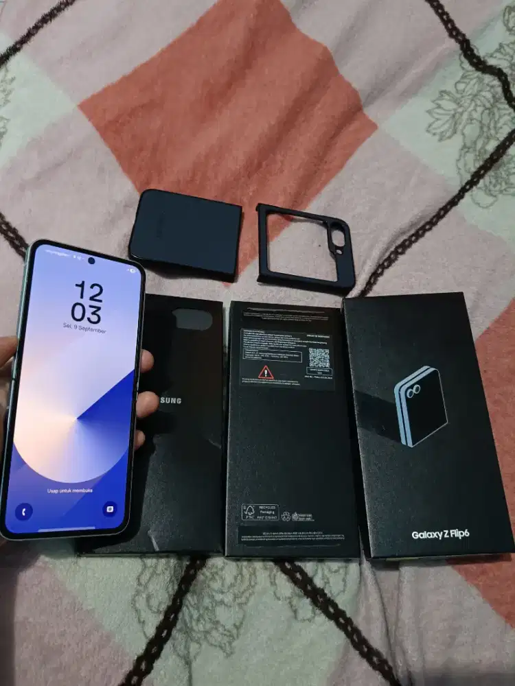 Samsung Z Flip 6 5G Ram 12/256GB Fullset Orii Biru