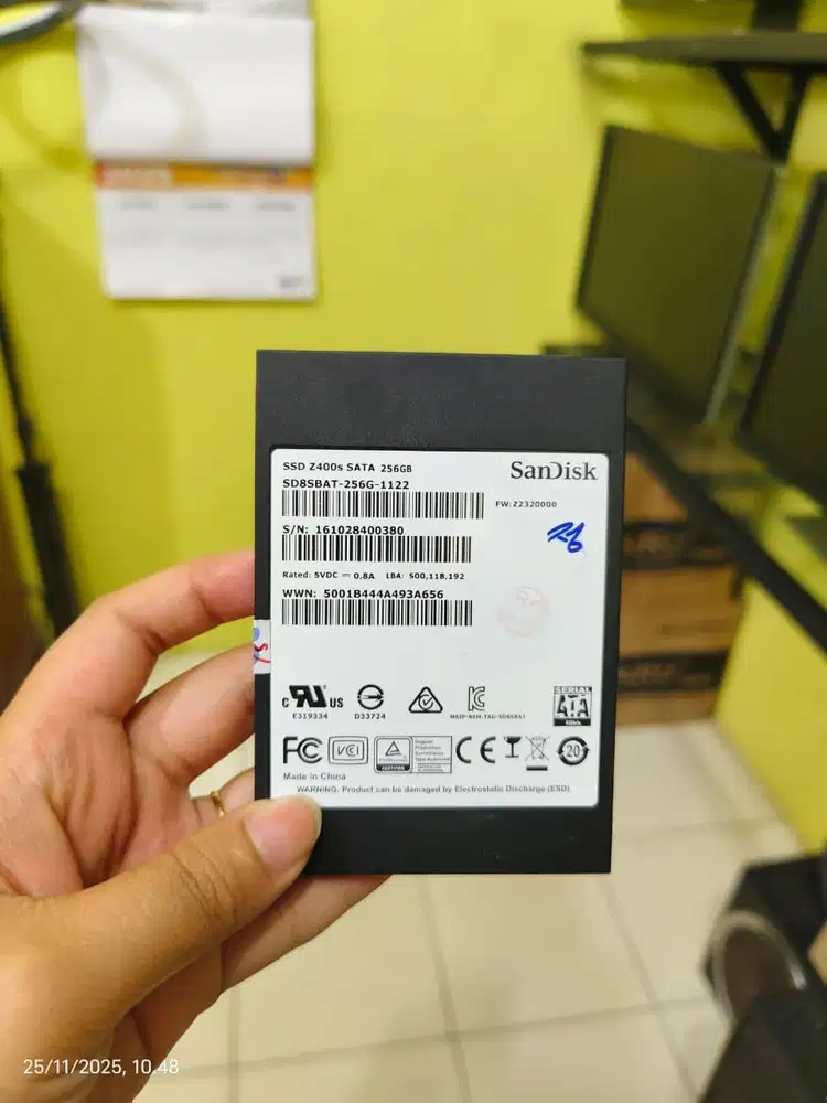 ssd sata 256gb second normal