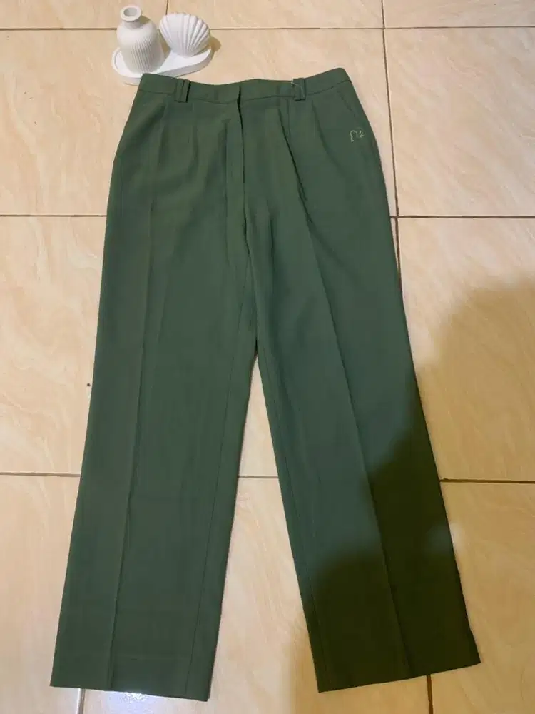 Jual Celana Bahan Wanita Green
