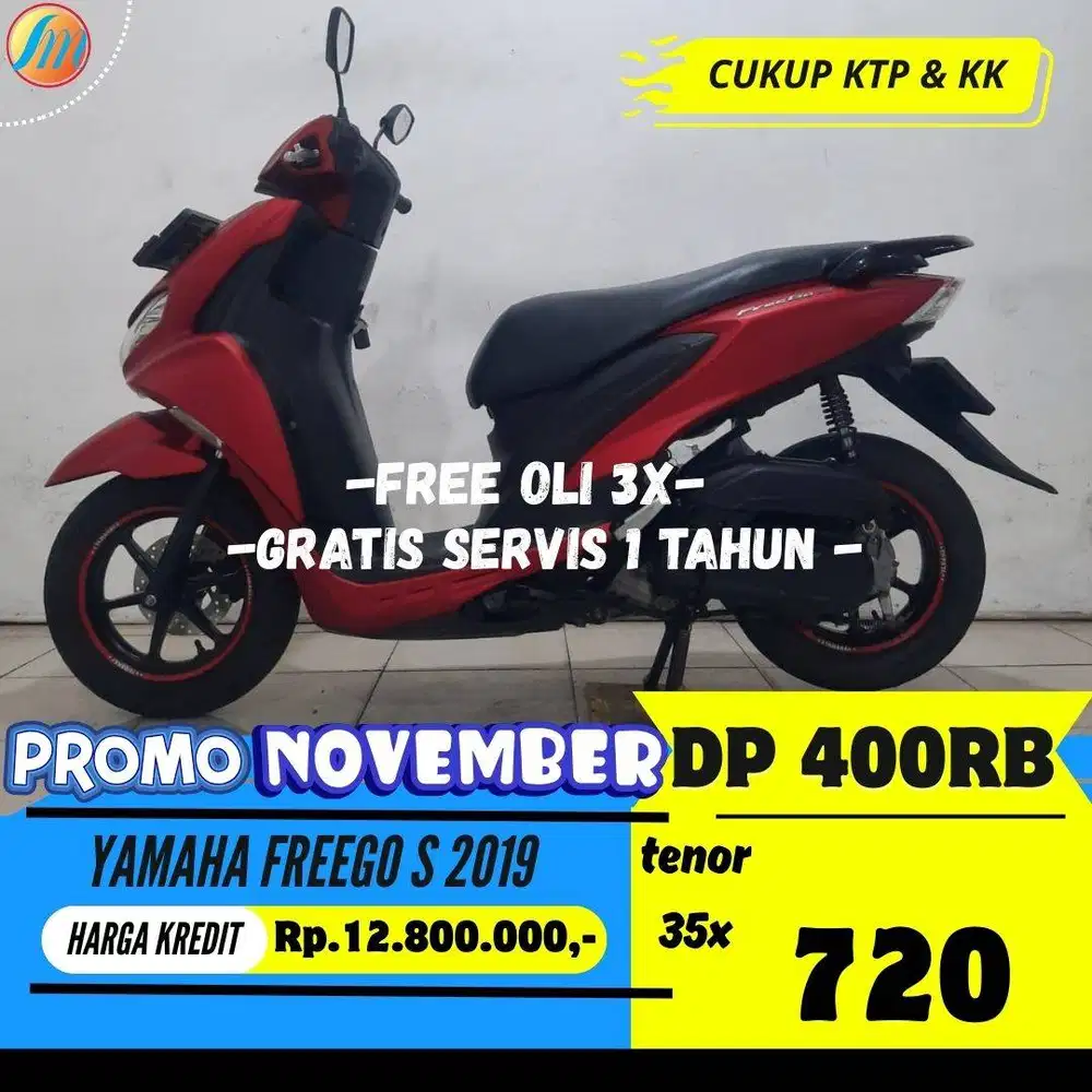 JUAL CEPAT YAMAHA FREEGO S 2019 PAJAK PANJANG BERGARANSI FREE OLI