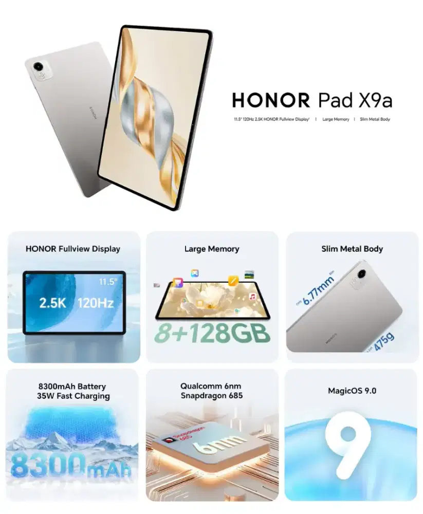 Tablet Honor Pad X7 4/128 Wifi Only Free Casing