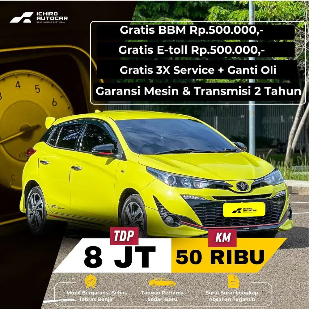 TOYOTA YARIS 1.5 TRD SPORTIVO 7 AIRBAG A/T NIK 2019 KM : 27 RIBU