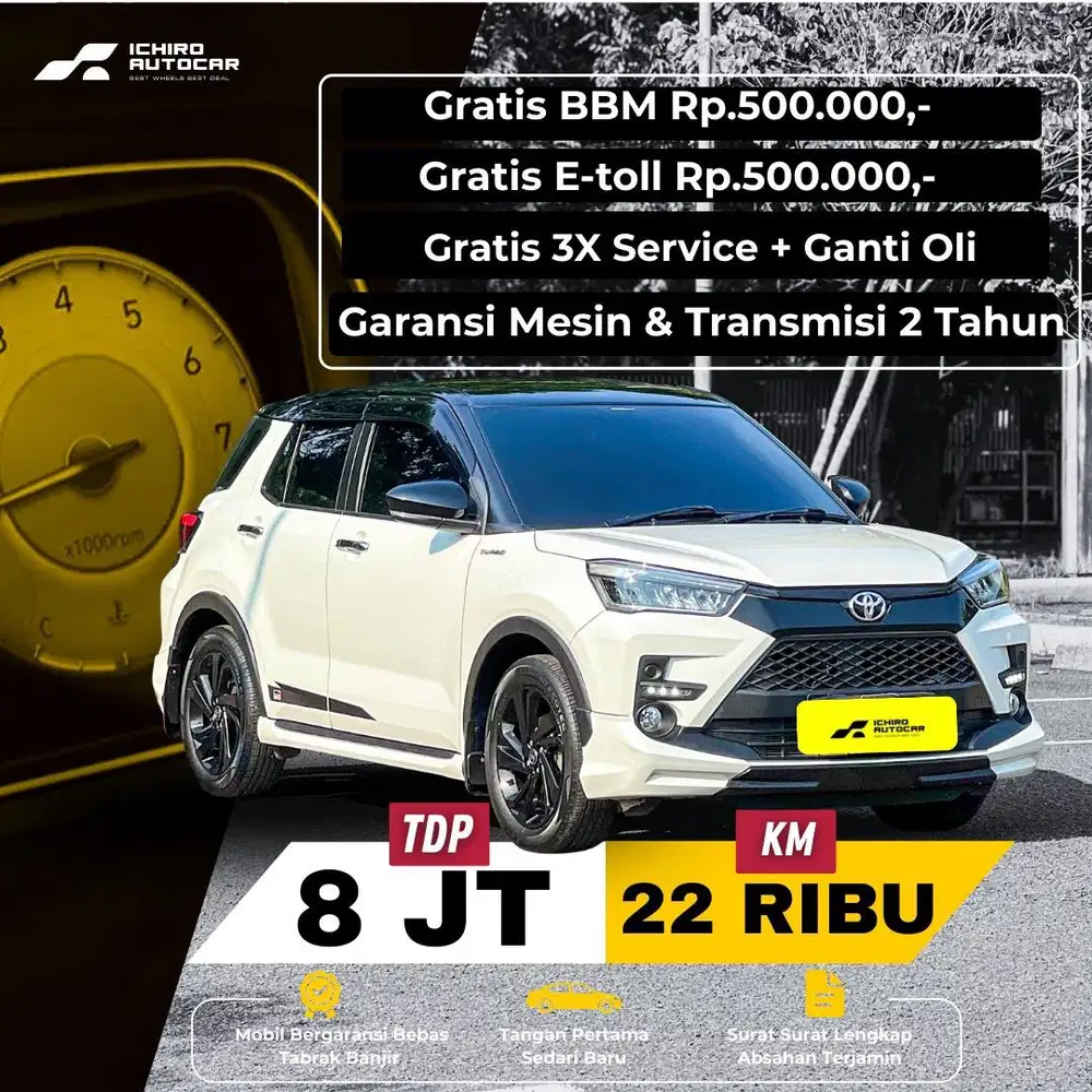 TOYOTA RAIZE GR 2022 KM 22RB PAJAK 02.26 PLAT B GANJIL