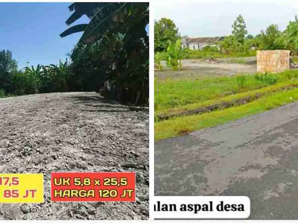 Tanah Pekarangan siap bangun Nol jalan Krembung Sidoarjo