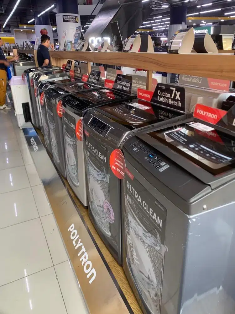 MESIN CUCI POLYTRON TOP LOAD, BISA CICILAN TANPA DP, SYARAT CUMA KTP