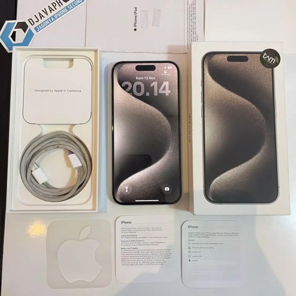 iPhone 15 Pro Natural Titanium 256GB Ex iBox Resmi