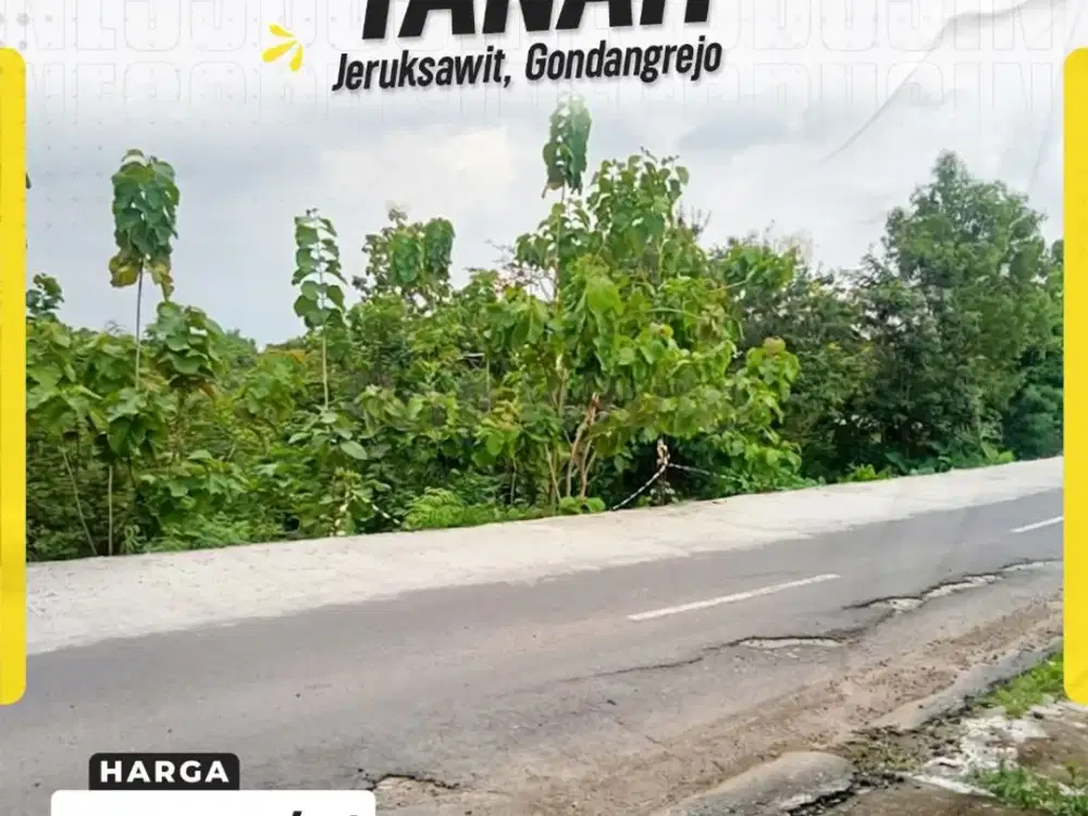 Dijual Tanah Di Gondangrejo Karanganyar Potensail Untuk Gudang Dan Perumahan