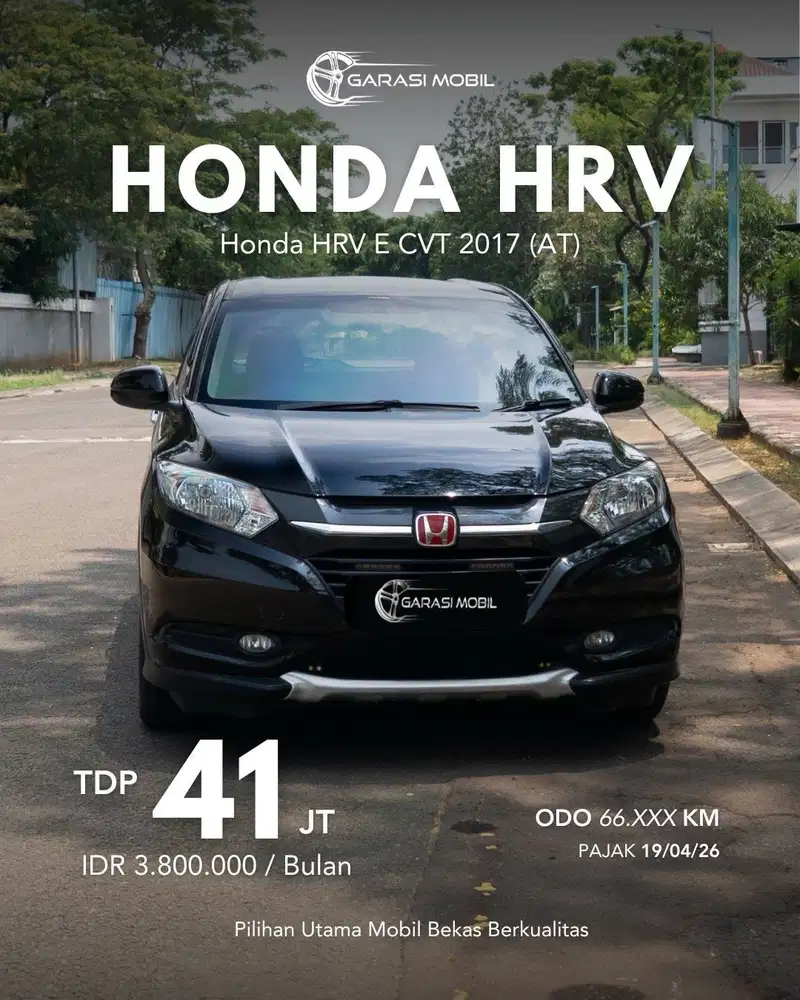 Good condition honda hrv e cvt 2017 matic bensin