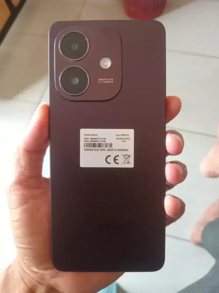 Oppo a5i 4+4/128 fullset warna ungu