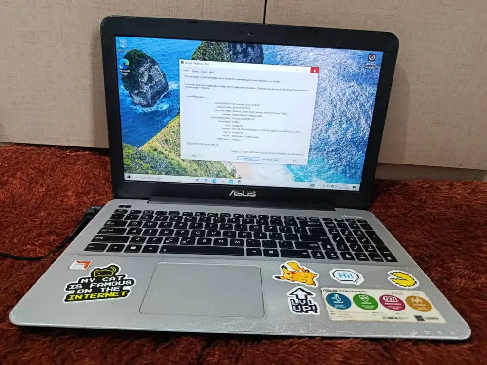 Laptop Asus X555Q  Windows 10 home single language 64-bit