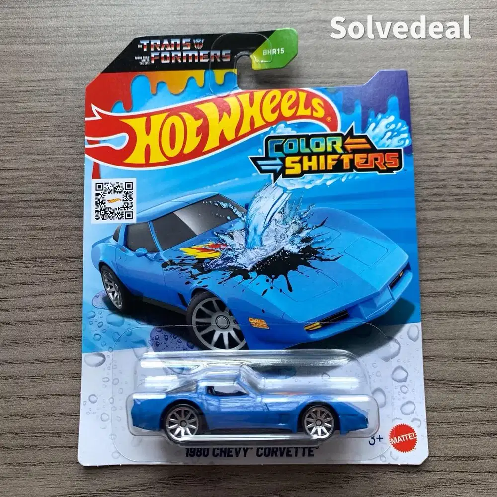 Hot Wheels Color Shifters Transformers 1980 Chevy Corvette Biru Hitam