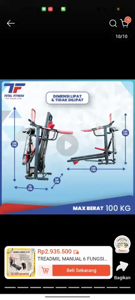 Treadmill manual Total fitnes