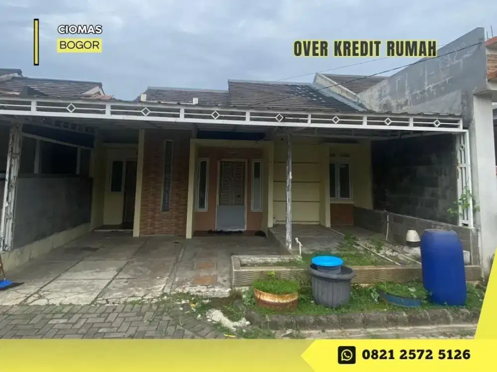 Jual Over Kredit Rmh 85JT dkt Stasiun di Ciomas River View Bogor