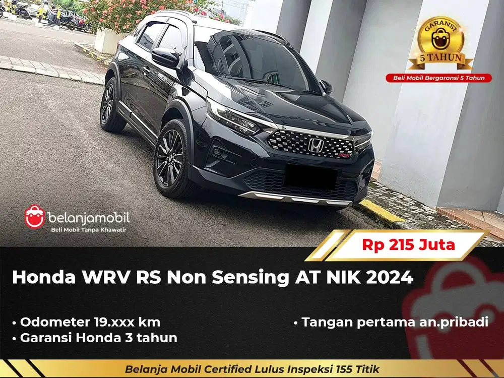 [ GARANSI 5TH ] Honda WRV WR-V WR V RS Non Sensing AT 2024/2025
