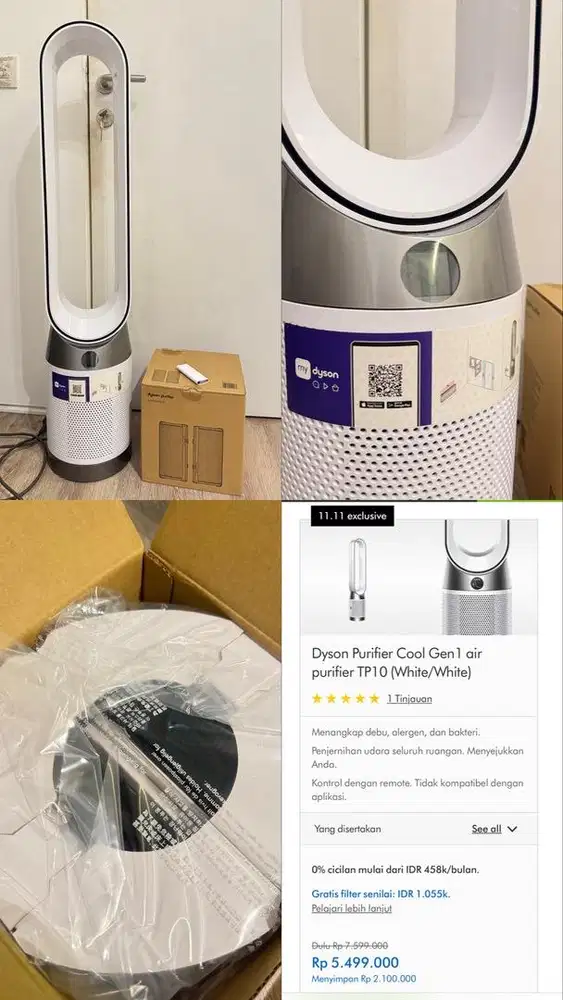 DYSON AIRPURIFIER COOL GEN 1 AIR WHITE