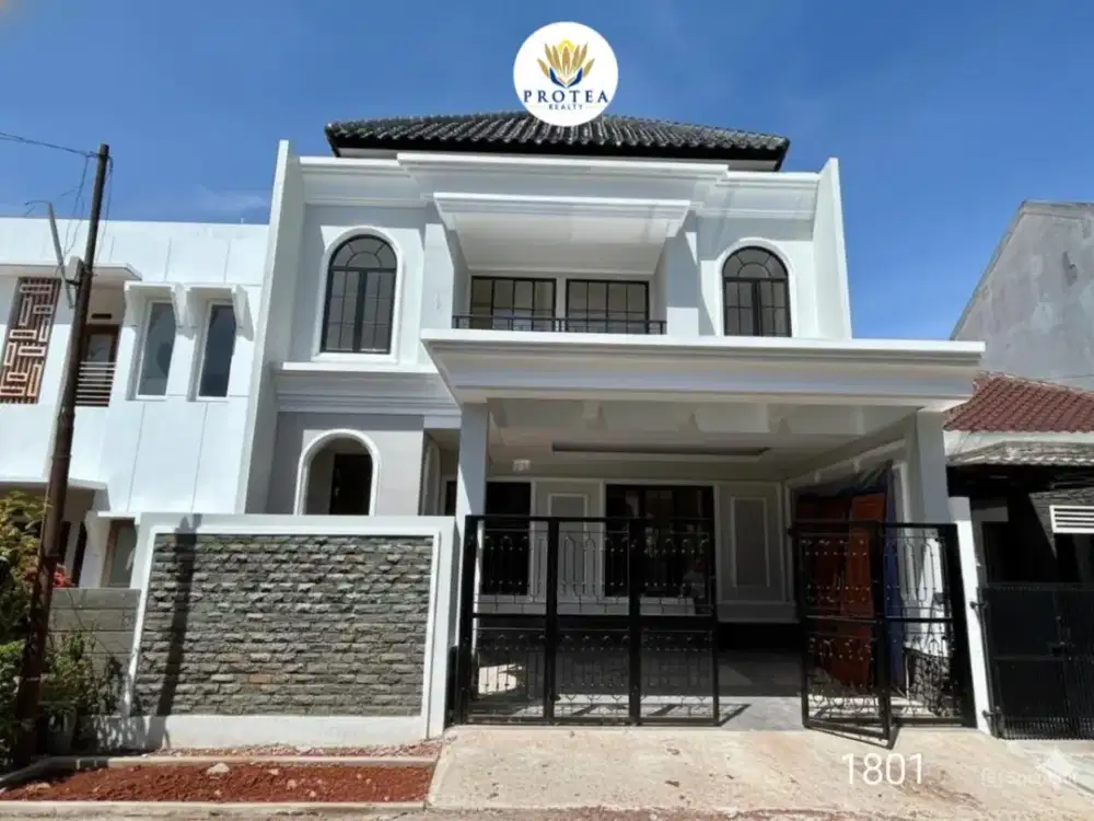 Rumah Modern dengan Row 8 di Griya Loka BSD