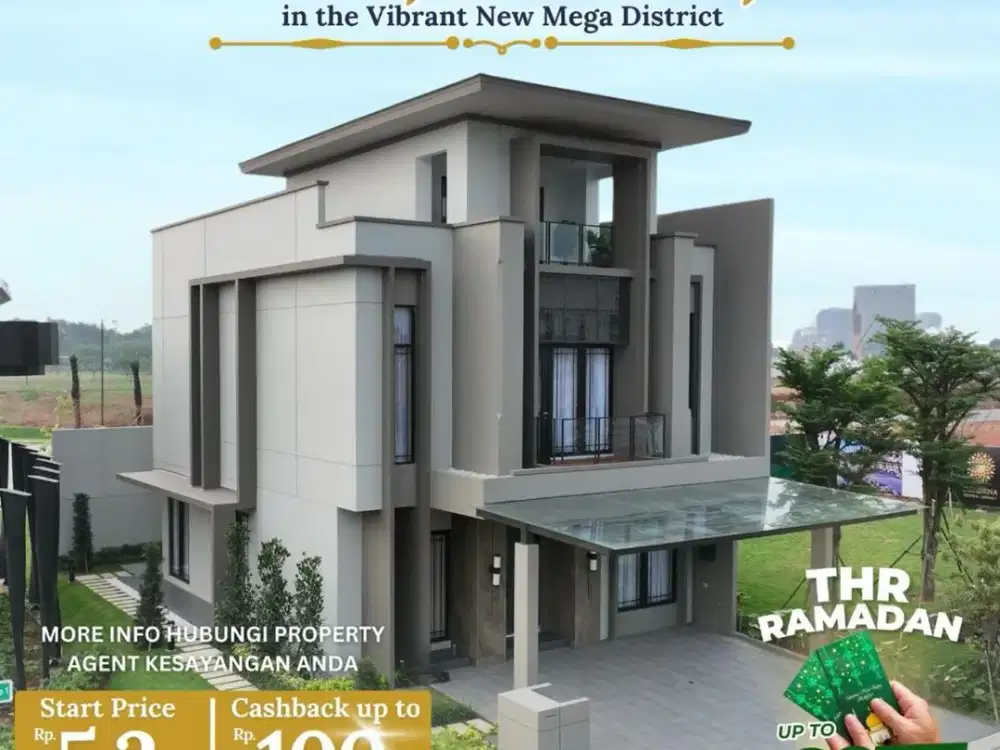 New Rumah Fitur Terlengkap dilengkapi Skylight, Multifunction Room Grand Pasadena Residences