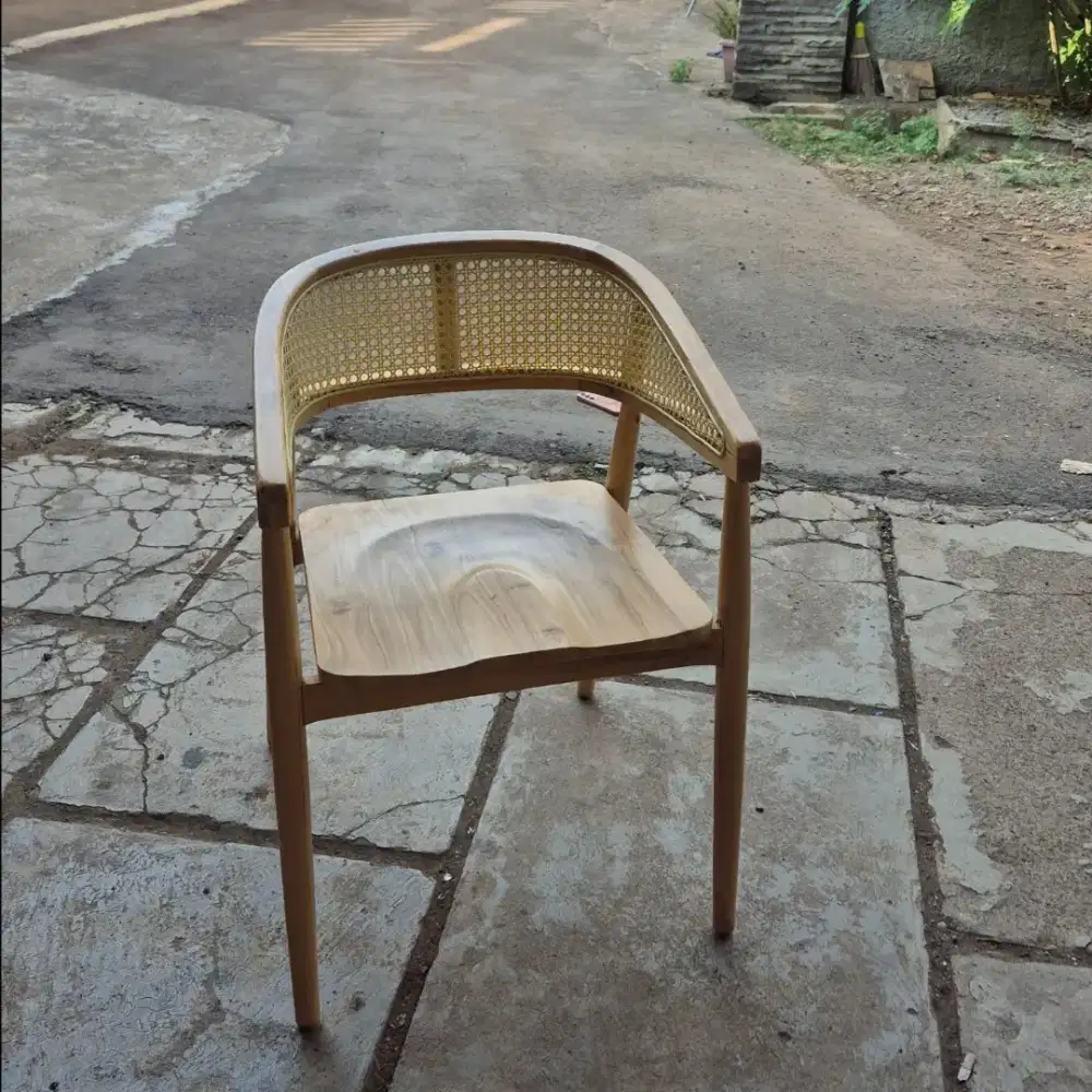 Kursi kayu jati rotan kursi cafe kayu jati