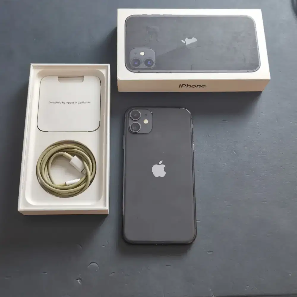 IPHONE 11 BLACK 128GB EX GARANSI RESMI