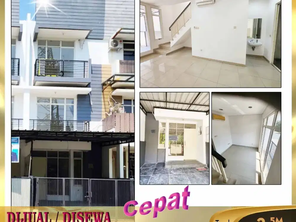 DIJUAL/DISEWA RUMAH 3 Lantai di Katamaran Indah Pantai Indah Kapuk 1 - Jakarta Utara