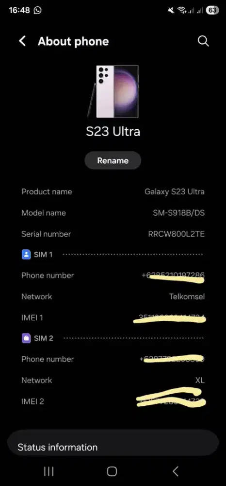 samsung s23 ultra ungu gress belum pernah bongkar n service
