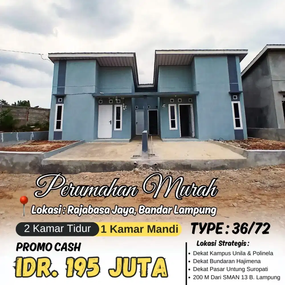 Rumah subsidi lokasi bandarlampung