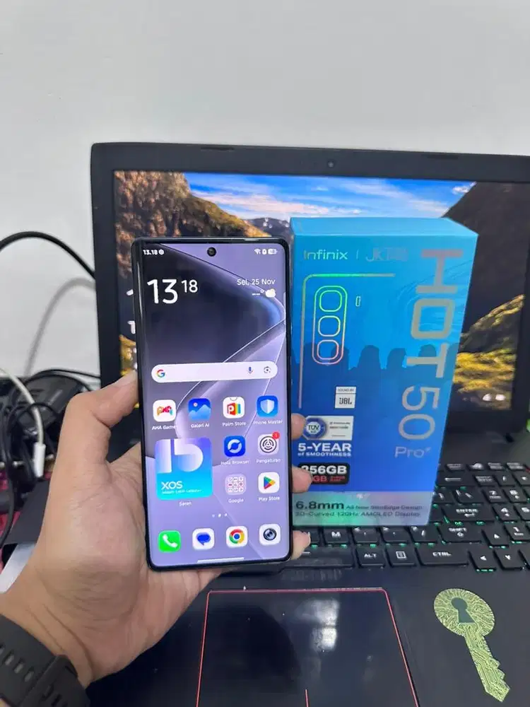 Infinix Hot 50 Pro Plus ram 8/256 GB Fullset Garansi 9 bulan lagi
