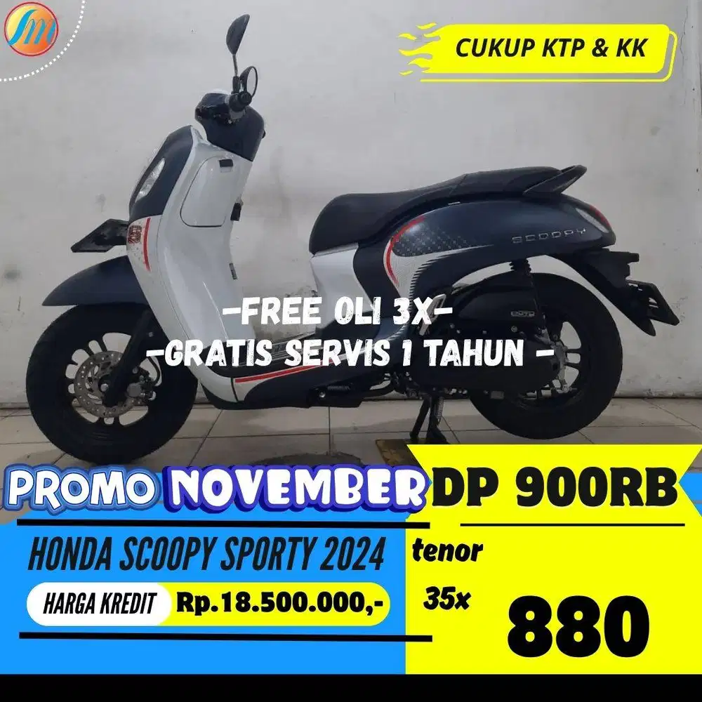 DP CUMA 900RIBU HONDA SCOOPY SPORTY 2024 ANGSURAN TERJANGKAU