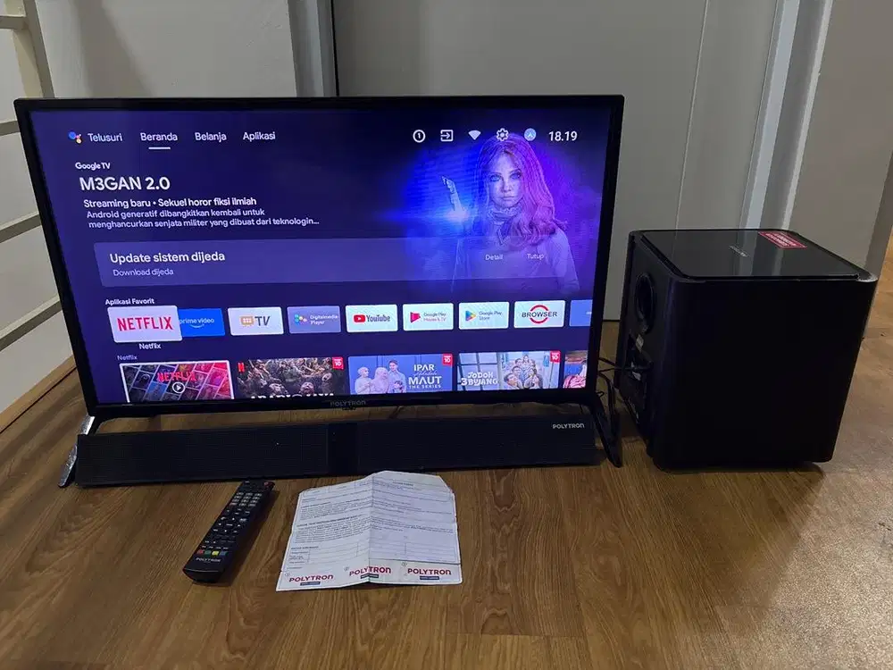 Dijual cepat tv polytron 32in android