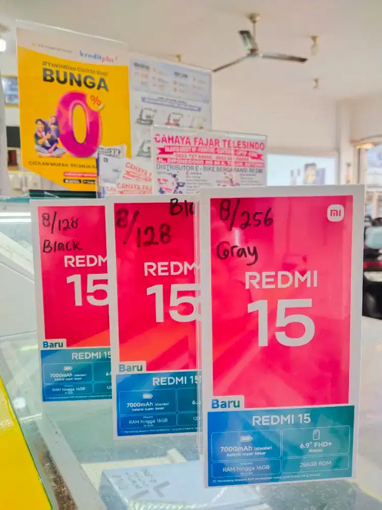 Redmi 15 ada terserdia yang ram 8/256,8/128