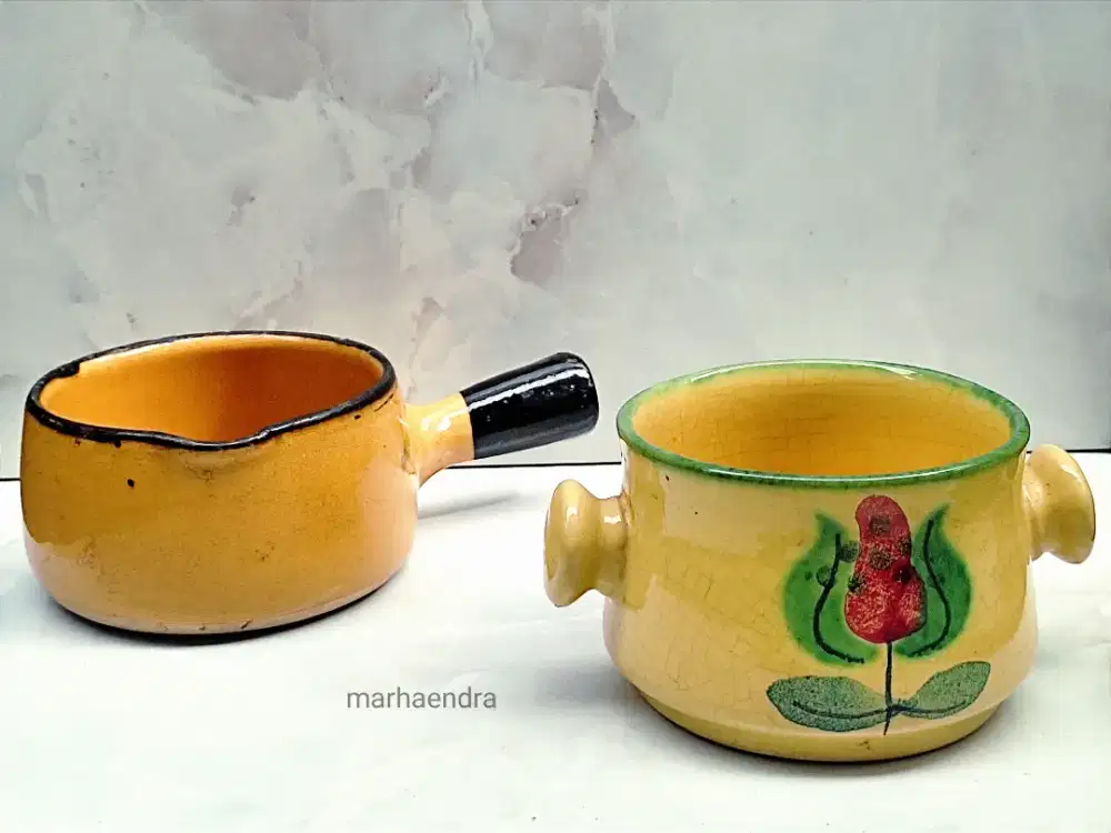 Rumtopf wadah hidangan penutup Eropa Vintage