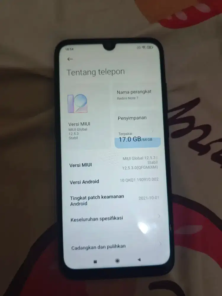 Xiaomi Redmi Note 7 Ram 4GB Penyimpanan 64GB