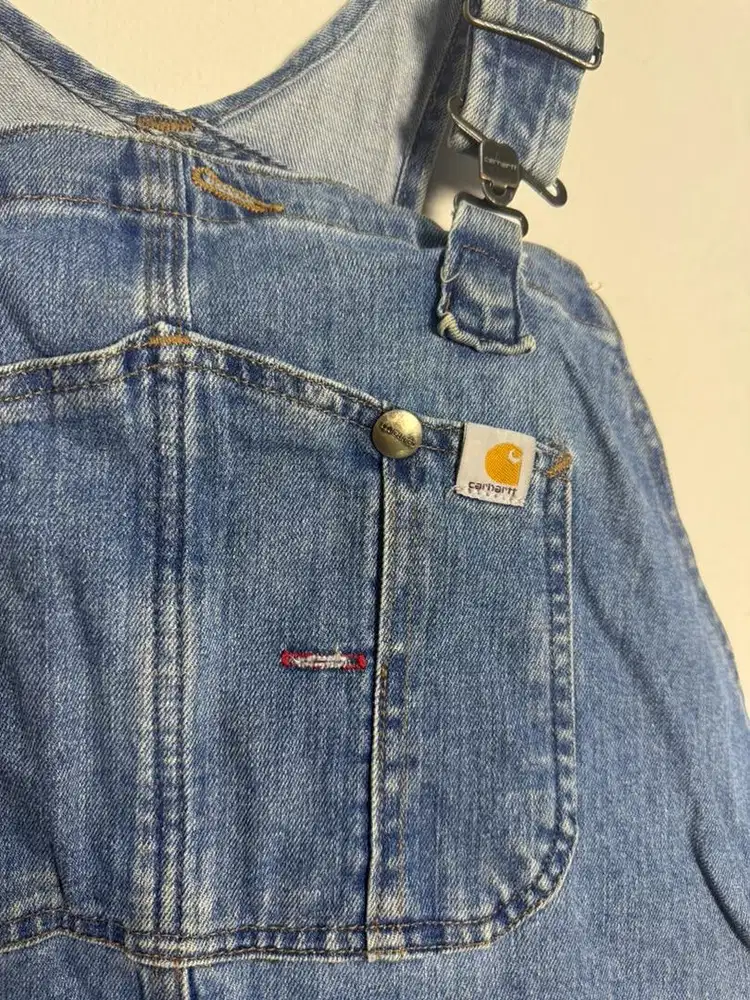 Carhartt Overall Denim Jeans Washed Blue Original LP 124