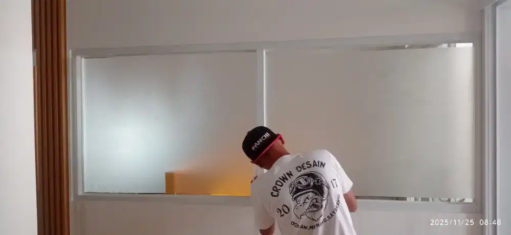 Pusat stiker sunblast buram ice sticker sanblasting cuting logo custom